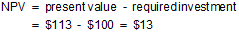 NPV formula