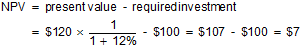 NPV formula